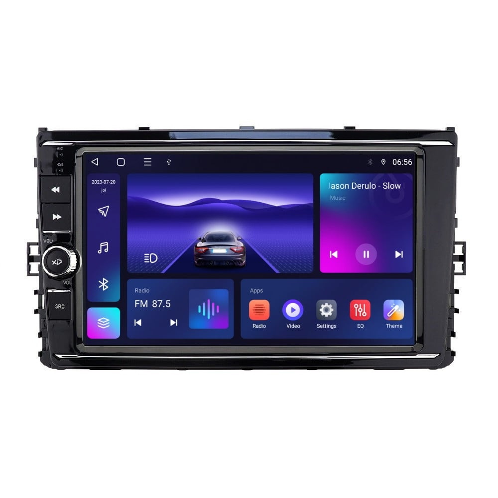 Navigatie dedicata cu Android VW Taigo dupa 2021, 3GB RAM, Radio GPS Dual Zone, Display HD QLED 9\'\' Touchscreen, Internet Wi-Fi si slot SIM 4G, Bluetooth, MirrorLink, USB, Waze