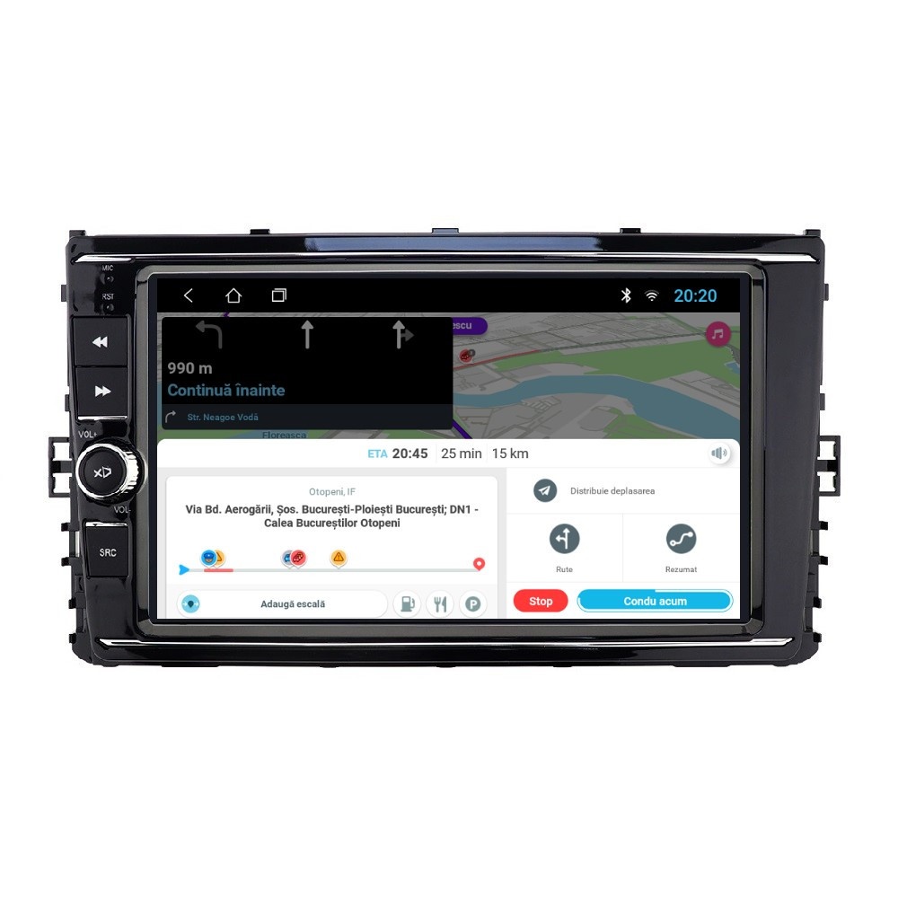 Navigatie dedicata cu Android VW Transporter / Caravelle dupa 2020, 1GB RAM, Radio GPS Dual Zone, Display HD IPS 9'' Touchscreen, Internet Wi-Fi, Bluetooth, MirrorLink, USB - Imagine 8
