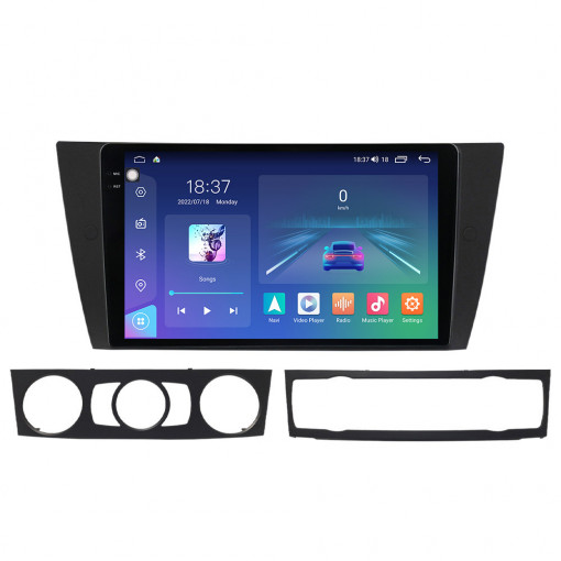 Navigatie dedicata cu Android BMW Seria 3 (E90) 2004 - 2013, 4GB RAM, Radio GPS Dual Zone, Display 2K QLED 9.5" Touchscreen, Internet Wi-Fi si slot SIM 4G, Bluetooth, MirrorLink, USB