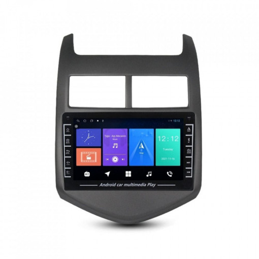 Navigatie dedicata cu Android Chevrolet Aveo 2011 - 2014, 1GB RAM, Radio GPS Dual Zone, Display HD IPS 8" Touchscreen, Internet Wi-Fi, Bluetooth, MirrorLink, USB, Waze
