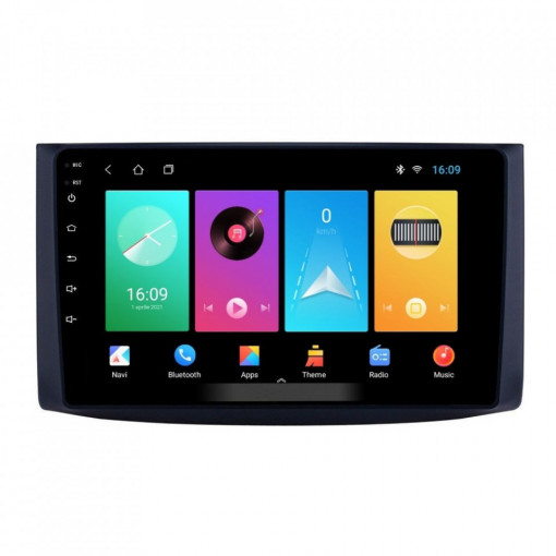 Navigatie dedicata cu Android Chevrolet Kalos 2006 - 2011, 2GB RAM, Radio GPS Dual Zone, Display HD 9" Touchscreen, Internet Wi-Fi, Bluetooth, MirrorLink, USB, Waze