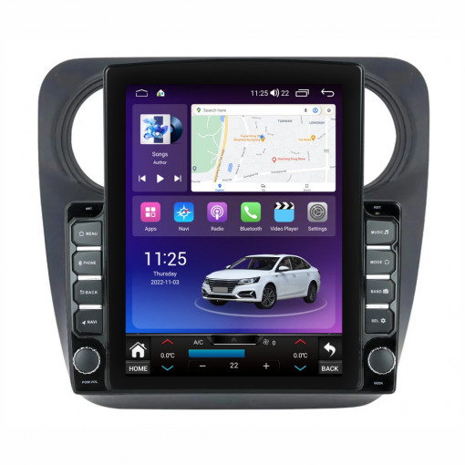 Navigatie dedicata cu Android Dacia Lodgy dupa 2012, 8GB RAM, Radio GPS Dual Zone, Touchscreen IPS 9.7" HD tip Tesla, Internet Wi-Fi si slot SIM 4G, Bluetooth, MirrorLink, USB, Waze
