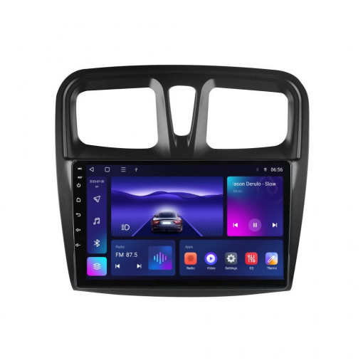 Navigatie dedicata cu Android Dacia Logan II 2012 - 2020, 3GB RAM, Radio GPS Dual Zone, Display HD QLED 10" Touchscreen, Internet Wi-Fi si slot SIM 4G, Bluetooth, MirrorLink, USB