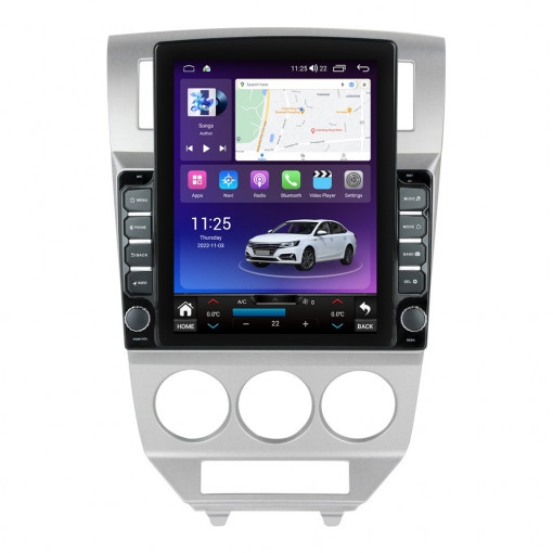 Navigatie dedicata cu Android Dodge Caliber 2006 - 2010, 8GB RAM, Radio GPS Dual Zone, Touchscreen IPS 9.7" HD tip Tesla, Internet Wi-Fi si slot SIM 4G, Bluetooth, MirrorLink, USB