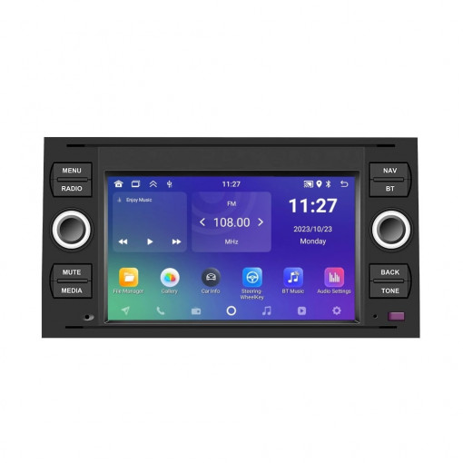 Navigatie dedicata cu Android Ford C-Max 2003 - 2010, negru, 2GB RAM, Radio GPS Dual Zone, Display HD IPS 7" Touchscreen, Internet Wi-Fi, Bluetooth, MirrorLink, USB