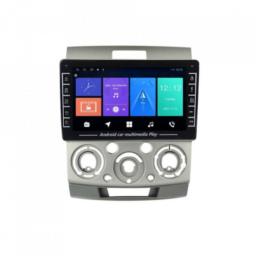 Navigatie dedicata cu Android Ford Ranger 2005 - 2011, 1GB RAM, Radio GPS Dual Zone, Display HD IPS 8" Touchscreen, Internet Wi-Fi, Bluetooth, MirrorLink, USB, Waze