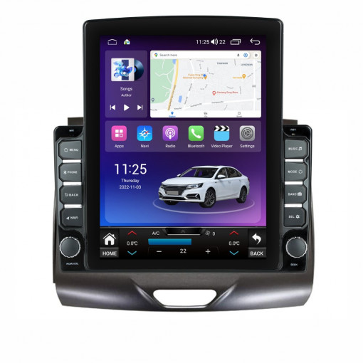 Navigatie dedicata cu Android Ford Ranger dupa 2015 cu navigatie originala, 4GB RAM, Radio GPS Dual Zone, Touchscreen IPS 9.7" HD tip Tesla, Internet Wi-Fi si slot SIM 4G, Bluetooth, MirrorLink, USB, Waze