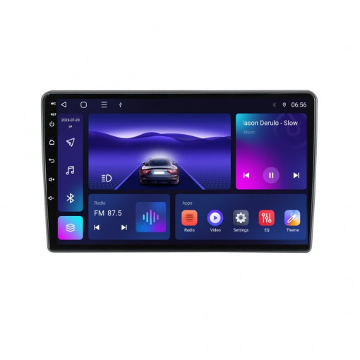 Navigatie dedicata cu Android Ford Transit / Tourneo Custom dupa 2018, 3GB RAM, Radio GPS Dual Zone, Display HD QLED 10'' Touchscreen, Internet Wi-Fi si slot SIM 4G, Bluetooth, MirrorLink, USB