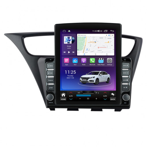 Navigatie dedicata cu Android Honda Civic IX Hatchback 2011 - 2015, 8GB RAM, Radio GPS Dual Zone, Touchscreen IPS 9.7" HD tip Tesla, Internet Wi-Fi si slot SIM 4G, Bluetooth, MirrorLink, USB, Waze