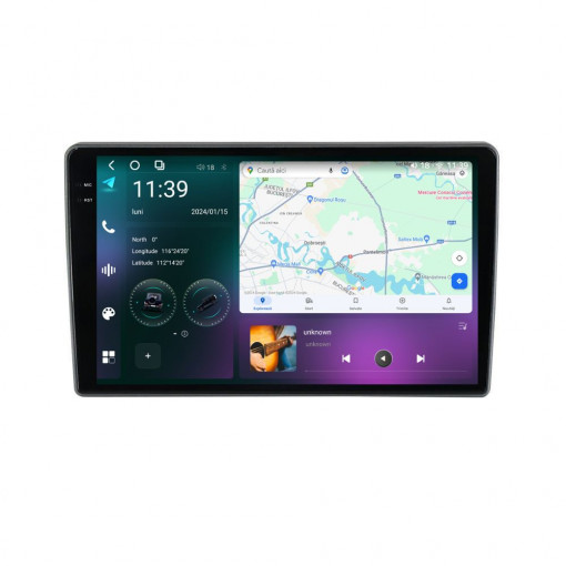 Navigatie dedicata cu Android Jeep Wrangler II 2003 - 2007, 12GB RAM, Radio GPS Dual Zone, Display 2K QLED 9.5" Touchscreen, Internet Wi-Fi si slot SIM 4G, Bluetooth, MirrorLink, USB