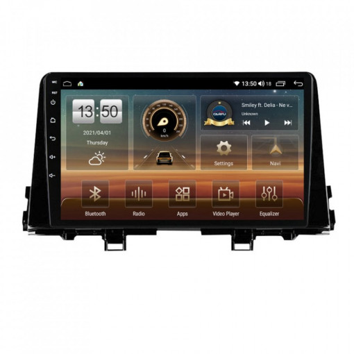 Navigatie dedicata cu Android Kia Picanto dupa 2017, 4GB RAM, Radio GPS Dual Zone, Display HD IPS 9" Touchscreen, Internet Wi-Fi si slot SIM 4G, Bluetooth, MirrorLink, USB, Waze