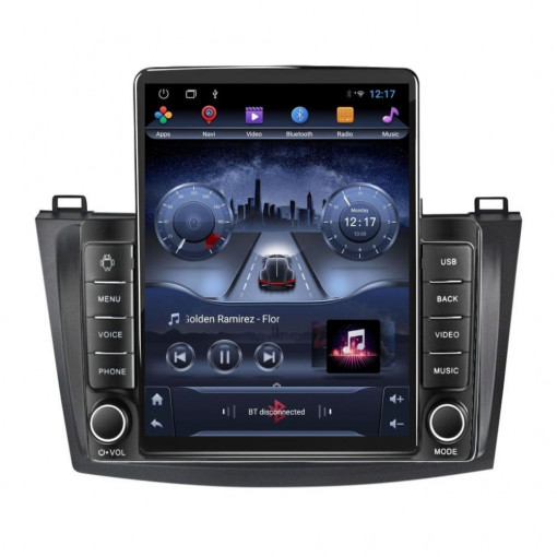 Navigatie dedicata cu Android Mazda 3 2009 - 2013, 2GB RAM, Radio GPS Dual Zone, Touchscreen IPS 9.7" HD tip Tesla, Internet Wi-Fi, Bluetooth, MirrorLink, USB