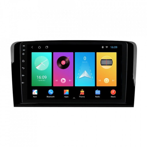 Navigatie dedicata cu Android Mercedes M-Class ML W164 2005 - 2012, 2GB RAM, Radio GPS Dual Zone, Display HD IPS 9" Touchscreen, Internet Wi-Fi, Bluetooth, MirrorLink, USB, Waze