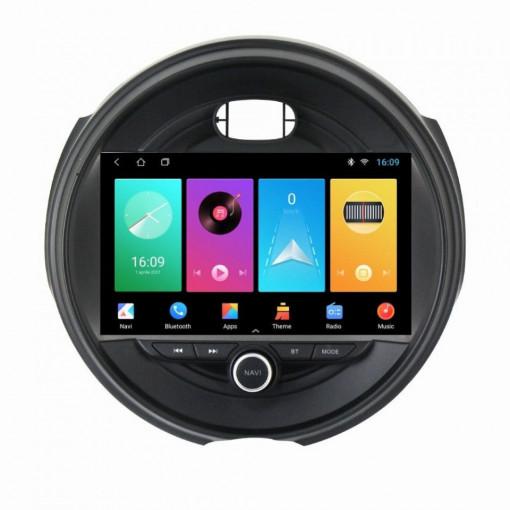 Navigatie dedicata cu Android Mini Clubman (F54) 2015 - 2020, 1GB RAM, Radio GPS Dual Zone, Display HD IPS 9" Touchscreen, Internet Wi-Fi, Bluetooth, MirrorLink, USB, Waze