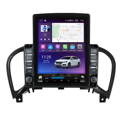 Navigatie dedicata cu Android Nissan Juke 2010 - 2019, 4GB RAM, Radio GPS Dual Zone, Touchscreen IPS 9.7" HD tip Tesla, Internet Wi-Fi si slot SIM 4G, Bluetooth, MirrorLink, USB, Waze