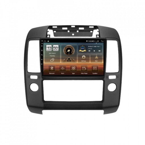 Navigatie dedicata cu Android Nissan Navara D40 2004 - 2014, 6GB RAM, Radio GPS Dual Zone, Display HD IPS 9" Touchscreen, Internet Wi-Fi si slot SIM 4G, Bluetooth, MirrorLink, USB, Waze
