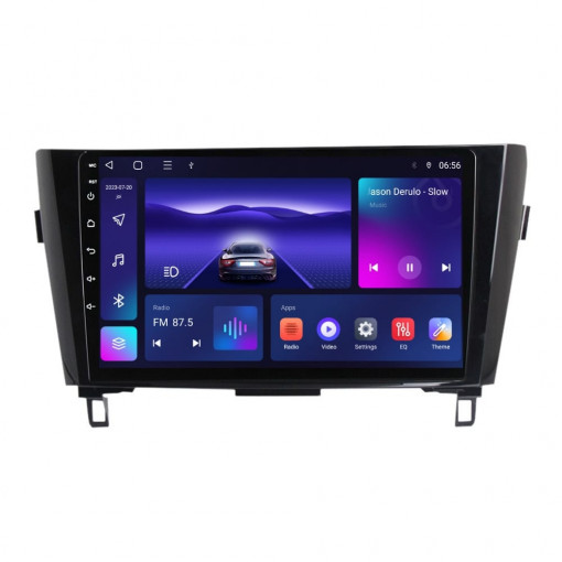 Navigatie dedicata cu Android Nissan X-Trail T32 2014 - 2021, 3GB RAM, Radio GPS Dual Zone, Display HD QLED 10" Touchscreen, Internet Wi-Fi si slot SIM 4G, Bluetooth, MirrorLink, USB