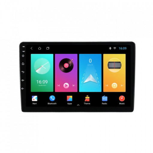 Navigatie dedicata cu Android Renault Clio V dupa 2019, 1GB RAM, Radio GPS Dual Zone, Display HD 9" Touchscreen, Internet Wi-Fi, Bluetooth, MirrorLink, USB, Waze