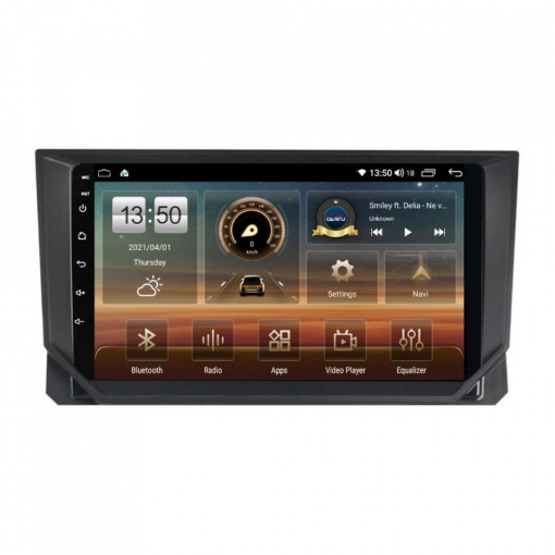 Navigatie dedicata cu Android Seat Arona 2017 - 2021, 6GB RAM, Radio GPS Dual Zone, Display HD QLED 9" Touchscreen, Internet Wi-Fi si slot SIM 4G, Bluetooth, MirrorLink, USB