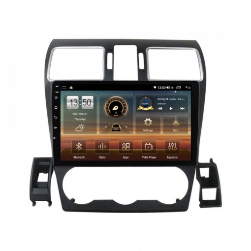 Navigatie dedicata cu Android Subaru Forester 2013 - 2018, 4GB RAM, Radio GPS Dual Zone, Display HD IPS 9" Touchscreen, Internet Wi-Fi si slot SIM 4G, Bluetooth, MirrorLink, USB, Waze