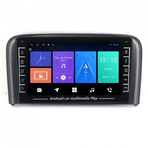 Navigatie dedicata cu Android Volvo S80 I 2004 - 2006, 1GB RAM, Radio GPS Dual Zone, Display HD IPS 8" Touchscreen, Internet Wi-Fi, Bluetooth, MirrorLink, USB, Waze