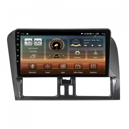 Navigatie dedicata cu Android Volvo XC60 I 2008 - 2013, 8GB RAM, Radio GPS Dual Zone, Display HD IPS 9" Touchscreen, Internet Wi-Fi si slot SIM 4G, Bluetooth, MirrorLink, USB, Waze