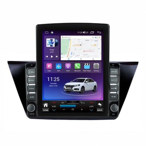 Navigatie dedicata cu Android VW Touran III dupa 2015, 4GB RAM, Radio GPS Dual Zone, Touchscreen IPS 9.7" HD tip Tesla, Internet Wi-Fi si slot SIM 4G, Bluetooth, MirrorLink, USB, Waze