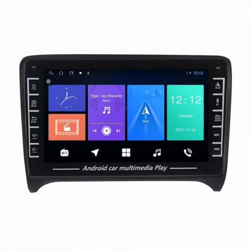 Navigatie dedicata cu Android Audi TT 2006 - 2015, 1GB RAM, Radio GPS Dual Zone, Display HD IPS 8" Touchscreen, Internet Wi-Fi, Bluetooth, MirrorLink, USB, Waze