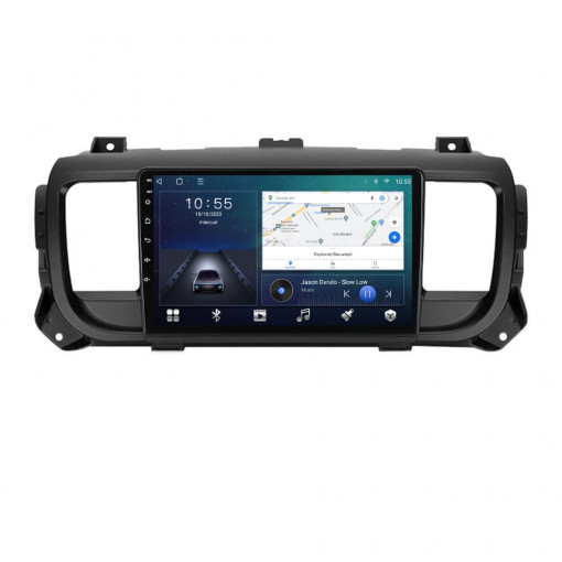 Navigatie dedicata cu Android Citroen Jumpy dupa 2016, 2GB RAM, Radio GPS Dual Zone, Display HD QLED 9" Touchscreen, Internet Wi-Fi si slot SIM 4G, Bluetooth, MirrorLink, USB