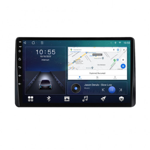 Navigatie dedicata cu Android Dacia Duster II 2018 - 2022, 2GB RAM, Radio GPS Dual Zone, Display HD QLED 10" Touchscreen, Internet Wi-Fi si slot SIM 4G, Bluetooth, MirrorLink, USB