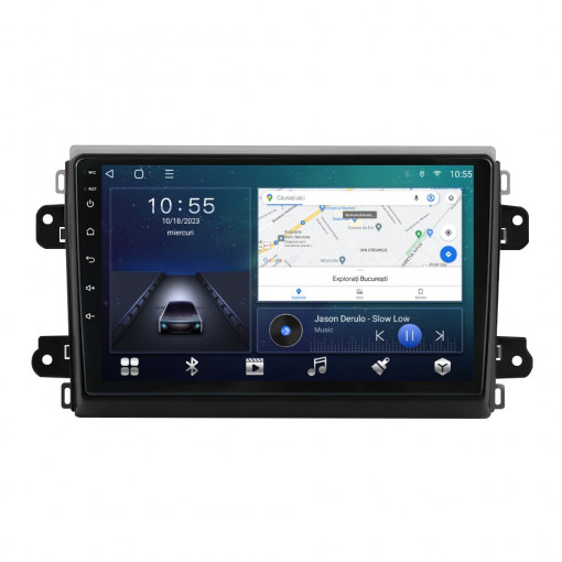Navigatie dedicata cu Android Fiat Ducato dupa 2022, 2GB RAM, Radio GPS Dual Zone, Display HD QLED 9" Touchscreen, Internet Wi-Fi si slot SIM 4G, Bluetooth, MirrorLink, USB
