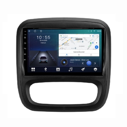 Navigatie dedicata cu Android Fiat Talento dupa 2016, 2GB RAM, Radio GPS Dual Zone, Display HD QLED 9" Touchscreen, Internet Wi-Fi si slot SIM 4G, Bluetooth, MirrorLink, USB