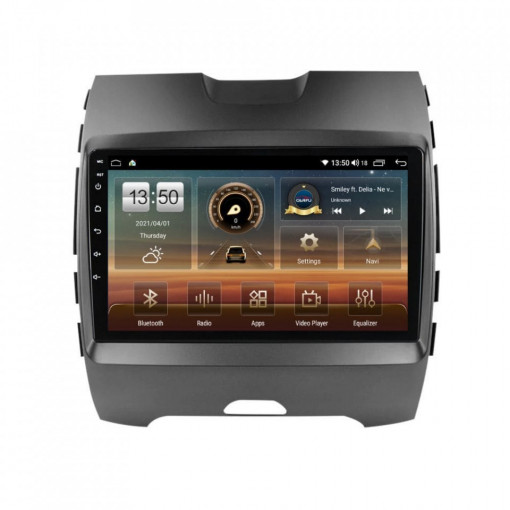 Navigatie dedicata cu Android Ford Edge 2016 - 2021, 6GB RAM, Radio GPS Dual Zone, Display HD IPS 9" Touchscreen, Internet Wi-Fi si slot SIM 4G, Bluetooth, MirrorLink, USB, Waze