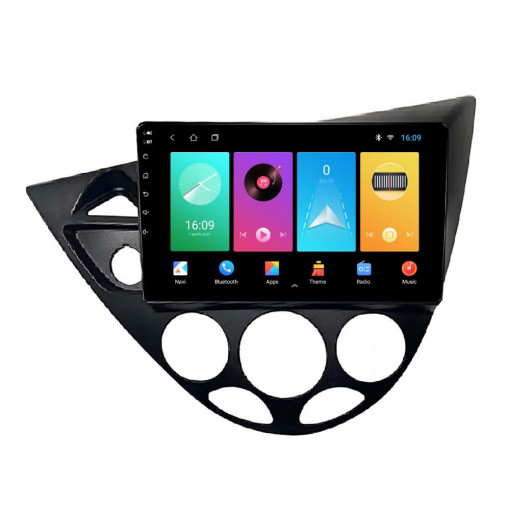 Navigatie dedicata cu Android Ford Focus I 1998 - 2005, 2GB RAM, Radio GPS Dual Zone, Display HD 9" Touchscreen, Internet Wi-Fi, Bluetooth, MirrorLink, USB, Waze