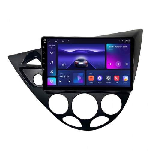 Navigatie dedicata cu Android Ford Focus I 1998 - 2005, 3GB RAM, Radio GPS Dual Zone, Display HD QLED 9" Touchscreen, Internet Wi-Fi si slot SIM 4G, Bluetooth, MirrorLink, USB