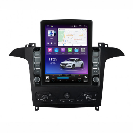 Navigatie dedicata cu Android Ford S-Max I / Galaxy II 2006 - 2015 cu navigatie originala, 8GB RAM, Radio GPS Dual Zone, Touchscreen IPS 9.7" HD tip Tesla, Internet Wi-Fi si slot SIM 4G, Bluetooth, MirrorLink, USB
