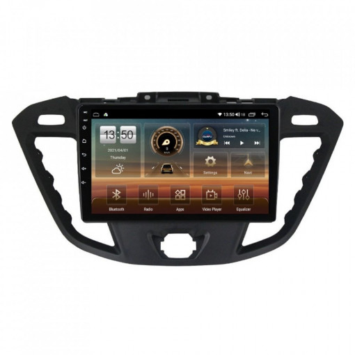 Navigatie dedicata cu Android Ford Transit / Tourneo Custom 2012 - 2018, 6GB RAM, Radio GPS Dual Zone, Display HD IPS 9" Touchscreen, Internet Wi-Fi si slot SIM 4G, Bluetooth, MirrorLink, USB, Waze