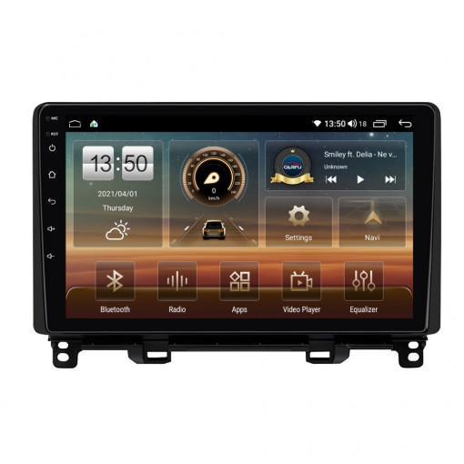 Navigatie dedicata cu Android Honda Jazz V dupa 2020, 4GB RAM, Radio GPS Dual Zone, Display HD IPS 10" Touchscreen, Internet Wi-Fi si slot SIM 4G, Bluetooth, MirrorLink, USB, Waze