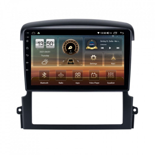 Navigatie dedicata cu Android KIA Sorento I 2006 - 2009, 6GB RAM, Radio GPS Dual Zone, Display HD IPS 9" Touchscreen, Internet Wi-Fi si slot SIM 4G, Bluetooth, MirrorLink, USB, Waze