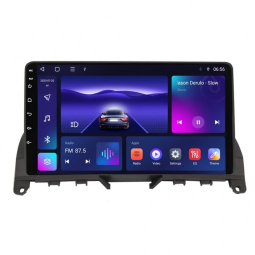 Navigatie dedicata cu Android Mercedes C-Class W204 2007 - 2011, 3GB RAM, Radio GPS Dual Zone, Display HD QLED 9" Touchscreen, Internet Wi-Fi si slot SIM 4G, Bluetooth, MirrorLink, USB