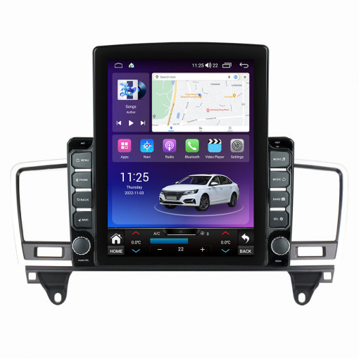 Navigatie dedicata cu Android Mercedes GL-Class GL X166 2012 - 2015, 4GB RAM, Radio GPS Dual Zone, Touchscreen IPS 9.7" HD tip Tesla, Internet Wi-Fi si slot SIM 4G, Bluetooth, MirrorLink, USB, Waze