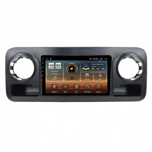 Navigatie dedicata cu Android Mercedes Sprinter dupa 2018, 4GB RAM, Radio GPS Dual Zone, Display HD IPS 10" Touchscreen, Internet Wi-Fi si slot SIM 4G, Bluetooth, MirrorLink, USB, Waze