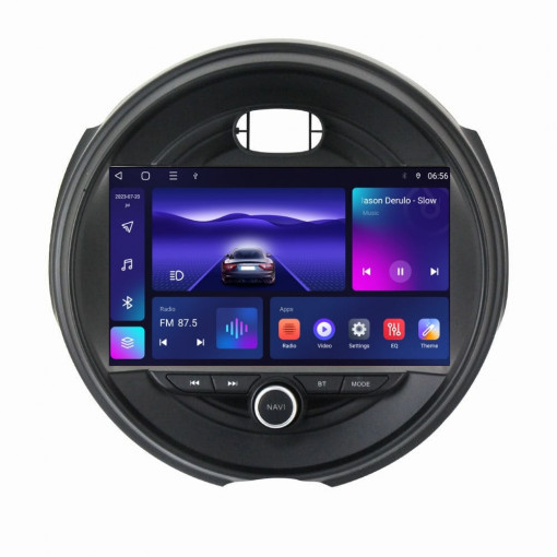Navigatie dedicata cu Android Mini Clubman (F54) 2015 - 2020, 3GB RAM, Radio GPS Dual Zone, Display HD QLED 9" Touchscreen, Internet Wi-Fi si slot SIM 4G, Bluetooth, MirrorLink, USB