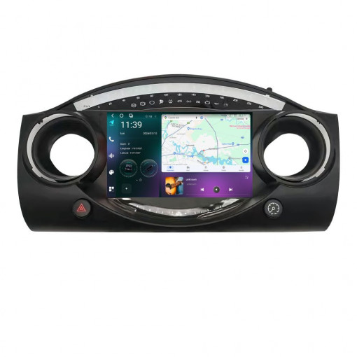 Navigatie dedicata cu Android Mini Cooper / One (R50, R52, R53) 2001 - 2008, 12GB RAM, Radio GPS Dual Zone, Display 2K QLED 9.5" Touchscreen, Internet Wi-Fi si slot SIM 4G, Bluetooth, MirrorLink, USB
