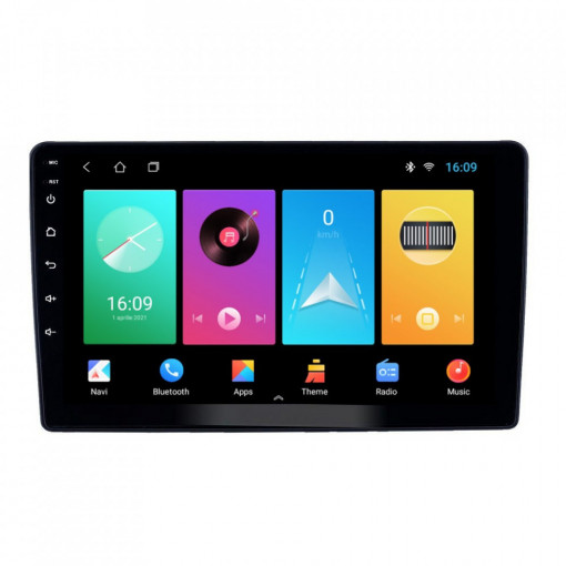 Navigatie dedicata cu Android Peugeot 307 2000 - 2013, negru, 1GB RAM, Radio GPS Dual Zone, Display HD IPS 9" Touchscreen, Internet Wi-Fi, Bluetooth, MirrorLink, USB, Waze