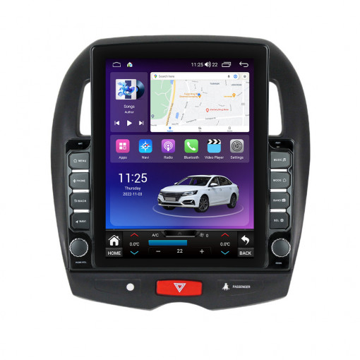 Navigatie dedicata cu Android Peugeot 4008 2012 - 2017, 8GB RAM, Radio GPS Dual Zone, Touchscreen IPS 9.7" HD tip Tesla, Internet Wi-Fi si slot SIM 4G, Bluetooth, MirrorLink, USB, Waze