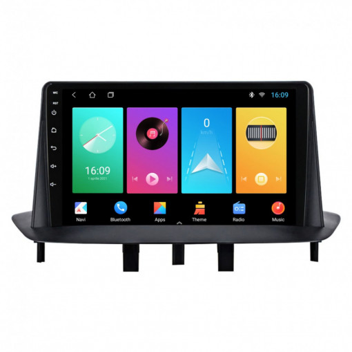 Navigatie dedicata cu Android Renault Megane III 2009 - 2016, 1GB RAM, Radio GPS Dual Zone, Display HD 9" Touchscreen, Internet Wi-Fi, Bluetooth, MirrorLink, USB, Waze