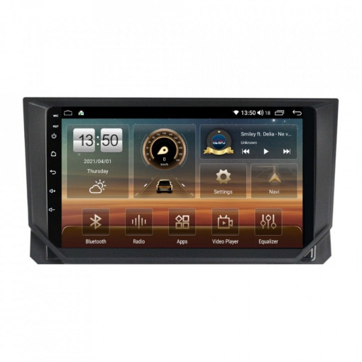 Navigatie dedicata cu Android Seat Ibiza V 2017 - 2022, 4GB RAM, Radio GPS Dual Zone, Display HD IPS 9" Touchscreen, Internet Wi-Fi si slot SIM 4G, Bluetooth, MirrorLink, USB, Waze