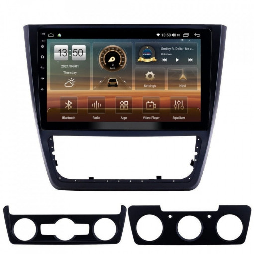 Navigatie dedicata cu Android Skoda Yeti 2009 - 2018, 8GB RAM, Radio GPS Dual Zone, Display HD IPS 10" Touchscreen, Internet Wi-Fi si slot SIM 4G, Bluetooth, MirrorLink, USB, Waze