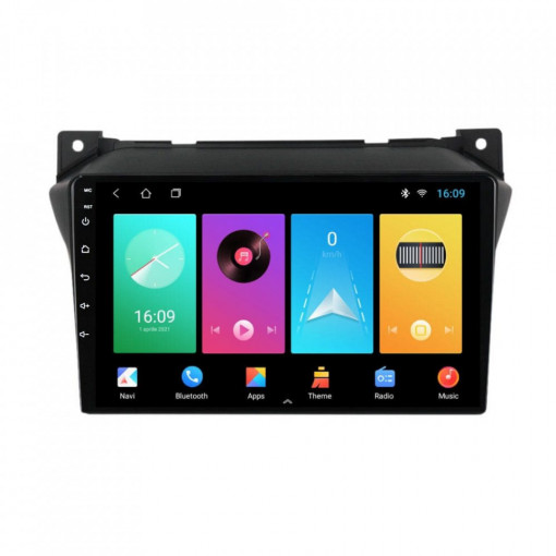 Navigatie dedicata cu Android Suzuki Alto VII 2009 - 2016, 2GB RAM, Radio GPS Dual Zone, Display HD 9" Touchscreen, Internet Wi-Fi, Bluetooth, MirrorLink, USB, Waze